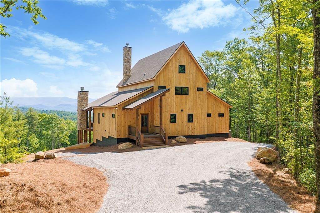 The Lookout cabin exterior with mountain views